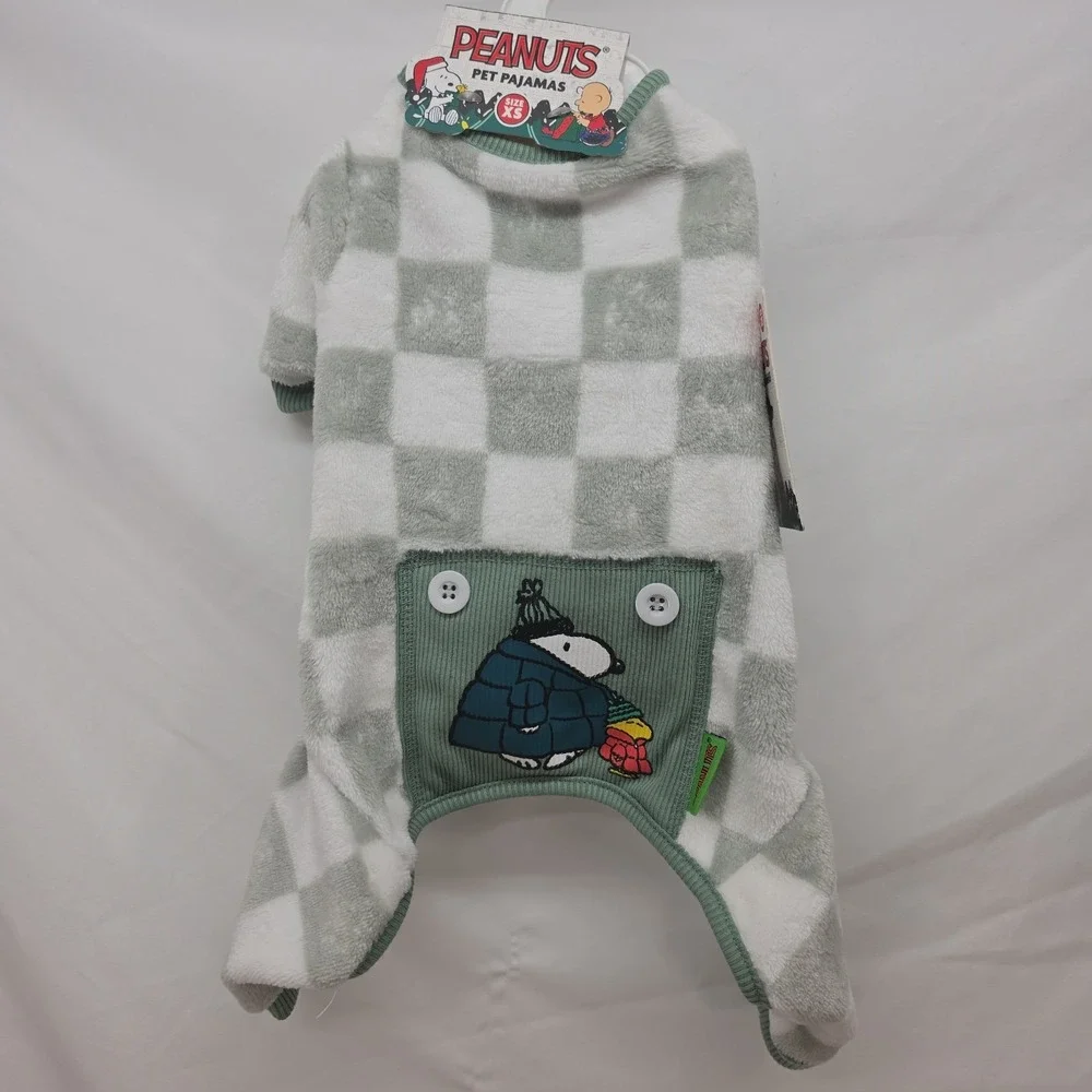 Peanuts New 2025 Snoopy & Woodstock Theme Pet Pajamas Size X-Small